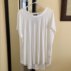 Premise White Relaxed Asymmetrical Short Sleeve Tee